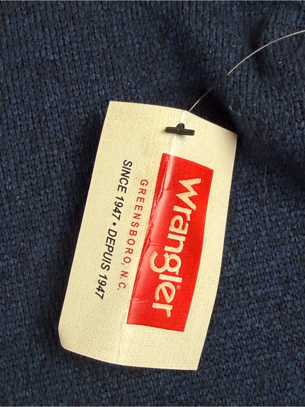 Wrangler Men's Zip-Neck Sweater in Heather Blue - Picture 5 of 9